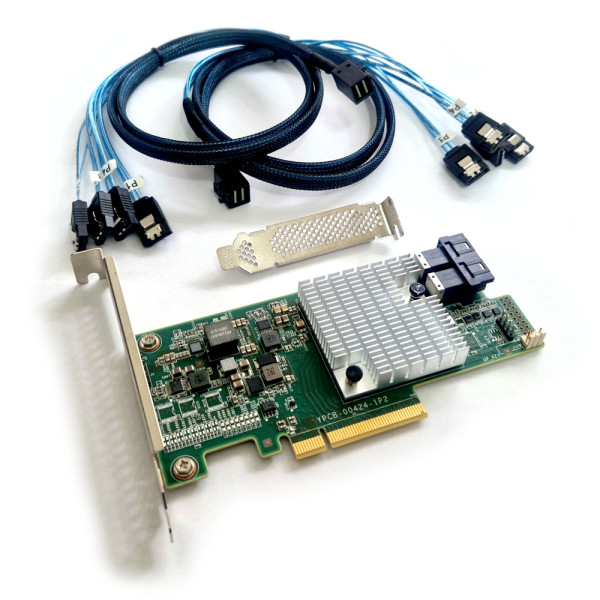 Inspur LSI 9300-8i SATA / SAS HBA Controller IT-Mode 12Gb PCIe x8 9311-8i + 2 miniSAS Kabel