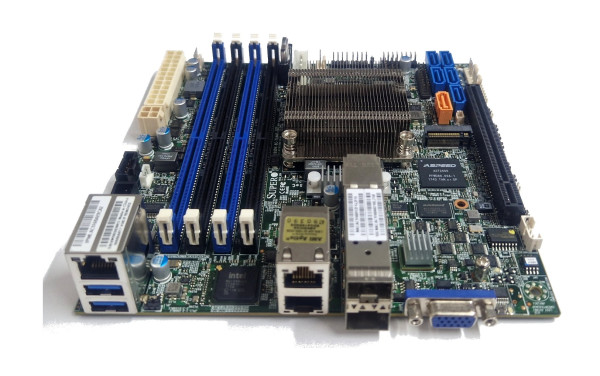 Supermicro X10SDV-8C-TLN4F+ Intel Xeon D-1537 PCIe x16 m.2 IPMI 10G SFP+ ITX DDR4 Server