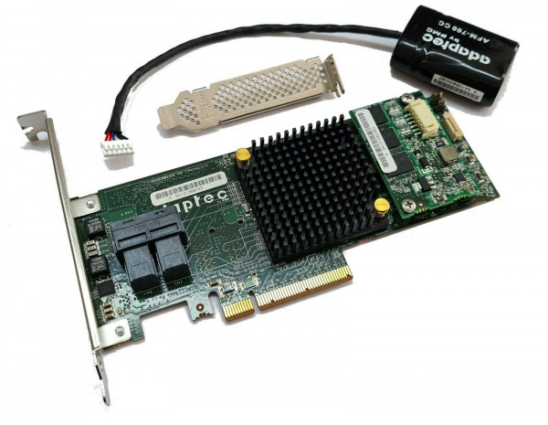 Adaptec 7805 8-port int SATA / SAS RAID Controller 6G PCIe x8 3.0 1024MB 1GB BBU