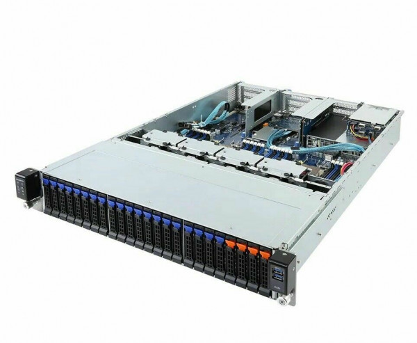 2HE HPE Cloudline CL2200 GEN10 / Gigabyte R282 Barebone - Xeon SP Dual / 4x U.2 / 22xSATA/SAS
