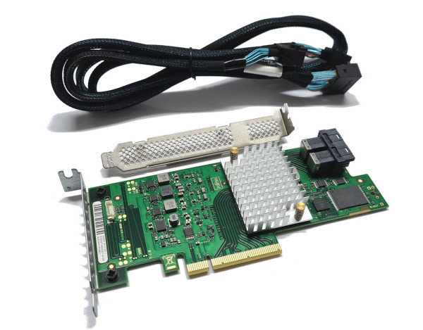 OEM 9300-8i / Fujitsu D3307 CP400i SATA / SAS HBA Controller IT-Mode 12Gb PCIe x8 inkl Dual SFF-8643
