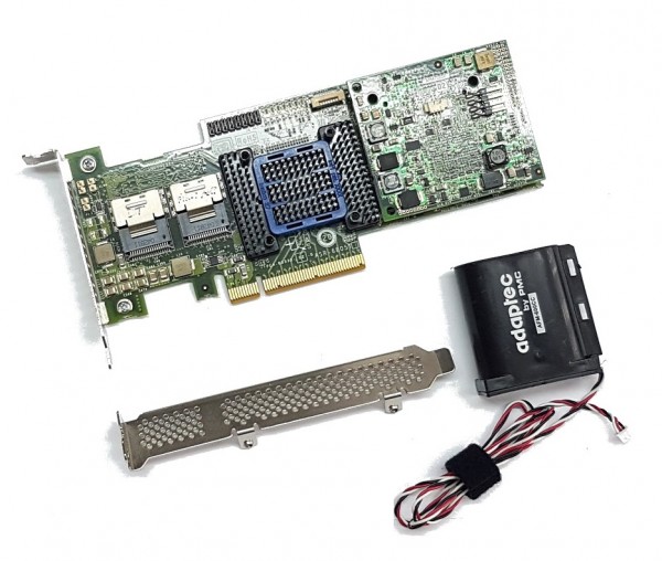 Adaptec 6805 8-port SATA / SAS RAID Controller PCIe x8 8port 512MB inkl BBU